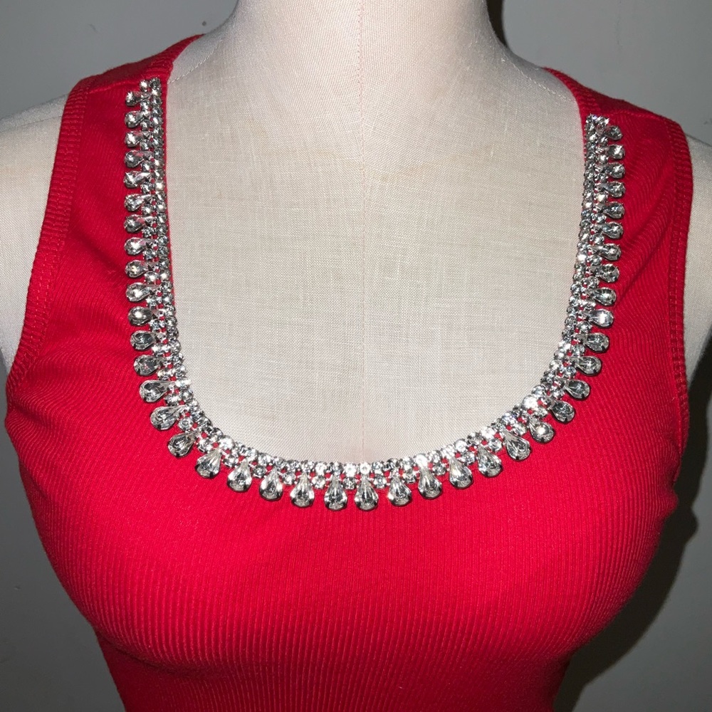 Sweetees Rhine-Bling Red Tank Top sz S